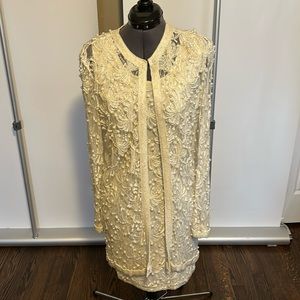 VINTAGE BEADED DRESS AND DUSTER Size S
